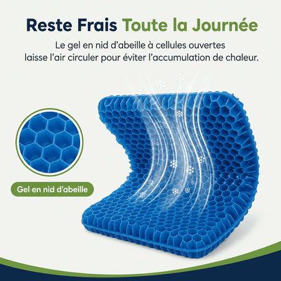 Coussin d’Assise Ergonomique 100 % Gel