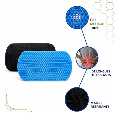 Coussin Lombaire Ergonomique en Gel 100 %