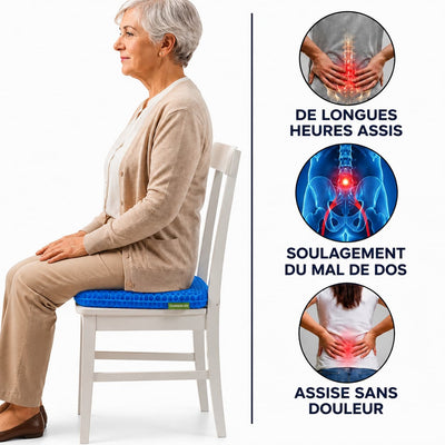 Coussin d’Assise Ergonomique 100 % Gel